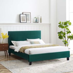 Легло с матрак Becca Hm21283.06 кипаросово зелено кадифе - матрак 150x200см