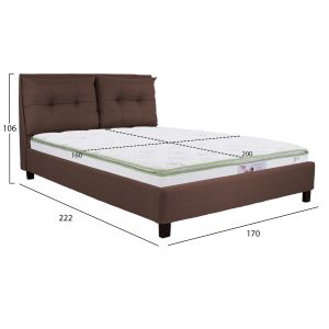 Bed with mattress Billie Hm21284.01 brown mattress fabric 160x200cm