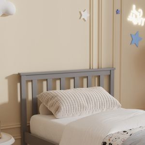 Легло с матрак Gimly Hm21300.02 борова дървесина в сив цвят за матрак 90x190см