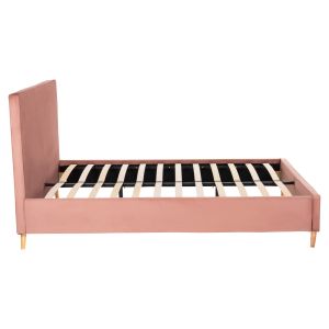 Легло с матрак Indra Hm21280.03 пепел от рози кадифе - матрак 160x200см
