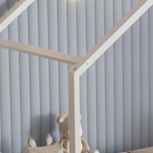 Легло с матрак Klarice Hm21305.01 борова дървесина в бял цвят -- матрак 90x190см