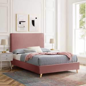 Легло с матрак Maylin Hm21281.01 пепел от рози кадифе - матрак 120x200см