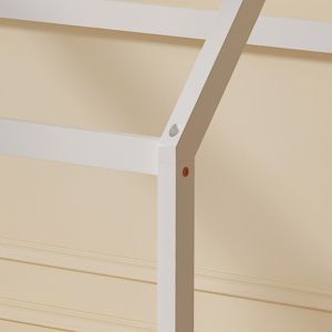 Легло с матрак Pepe Hm21302.01 борова дървесина в бял цвят -- матрак 90x190см