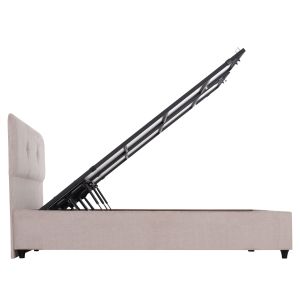 Легло с място за съхранение Dolores Hm631.32 бежов плат - за матраци 160x200см