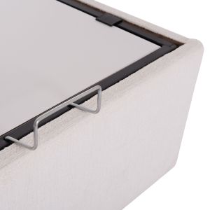 Легло с място за съхранение Dreamlet Hm716.03 бял букле плат - за матрак 160x200см.