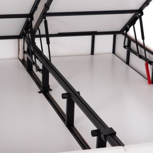 Легло с място за съхранение Dreamlet Hm716.03 бял букле плат - за матрак 160x200см.