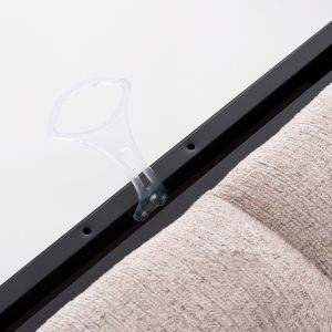 Легло с място за съхранение Remo Hm719.10 плат теди в бежово - матрак 160x200см.