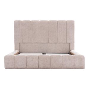 Легло с място за съхранение Remo Hm719.22 букле плат в бежово - за матрак 160x200см.