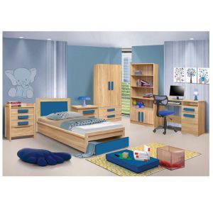 Легло с чекмедже Playroom, Hm330,01, сонема-синьо, 90x190cm
