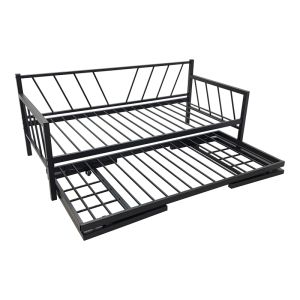 BED-SOFA REMMIE METAL IN BLACK 90X190 CM