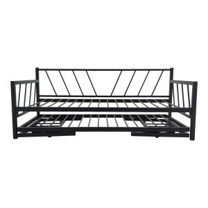 BED-SOFA REMMIE METAL IN BLACK 90X190 CM