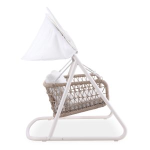 Swing with tent Excelsior Sm6411.01 aluminum ivory color - white tent 185x134x175w