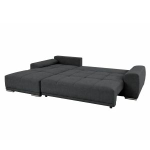 Left corner sofa bed Comfyra Hm3336.01l gray fabric 270x181x75cm.