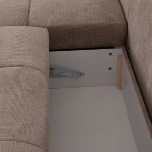 Left corner sofa bed Comfyra Hm3336.01l gray fabric 270x181x75cm.