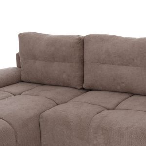 Left corner sofa bed Comfyra Hm3336.03l beige fabric 270x181x75cm.
