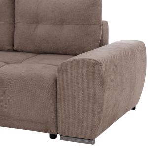 Left corner sofa bed Comfyra Hm3336.03l beige fabric 270x181x75cm.