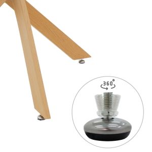 Antoro Posto table, metal legs in natural shade, tempered glass top D80x75cm