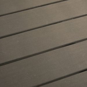 Appa table made of aluminum and plywood in anthracite color D120x74cm