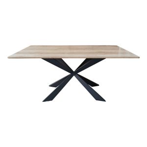 Aragne Sonoma Mdf table with black metal legs 160x90x75cm