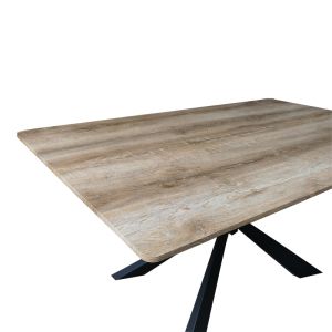 Aragne Sonoma Mdf table with black metal legs 160x90x75cm