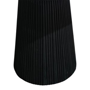 Bold Canicule table made of solid utopian acacia wood in black color, D120x75 cm