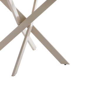 Table Dammero cream - cream metal D100x75cm