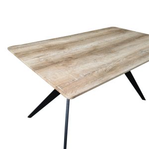 Ezali Sonoma table made of Mdf with black metal legs 140x80x75cm