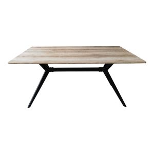 Ezali Sonoma table made of Mdf with black metal legs 160x90x75cm