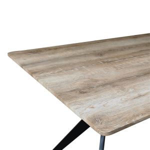 Ezali Sonoma table made of Mdf with black metal legs 160x90x75cm