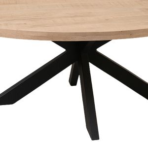 Fardy table, solid mango wood in a natural shade with black metal legs 220x100x76cm