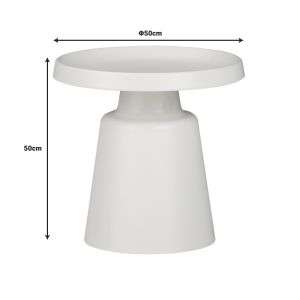 Table Ginoze metal cream color D50x50cm