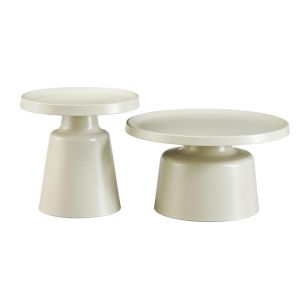 Table Ginoze metal cream color D50x50cm