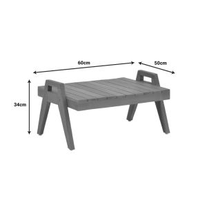 Kally table made of teak wood in a natural shade 60x50x34 cm