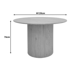 Karulo table made of MDF in Sonoma color, 120x76 cm