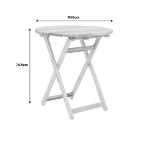 Table Letna solid beech in natural color D60x74.5cm