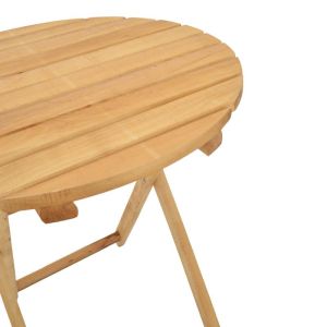 Table Letna solid beech in natural color D60x74.5cm