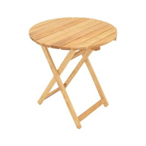 Table Letna solid beech in natural color D60x74.5cm