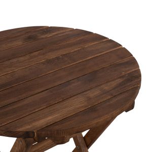 Маса Limnos кръгла 60cm масивна дървесина орех Hm5653,01
