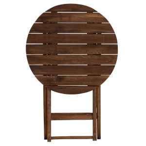 Маса Limnos кръгла 60cm масивна дървесина орех Hm5653,01