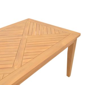 Mady table made of teak wood in a natural shade 200x100x75cm
