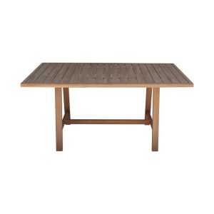 Malibu table made of acacia wood in natural color 160x90x75cm