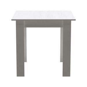 Table Manka I melamine in white color 80x80x77cm
