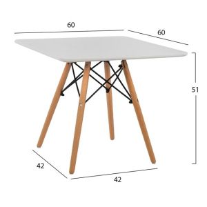 Table Minimal Kid white 60x60x51,01, Hm8452