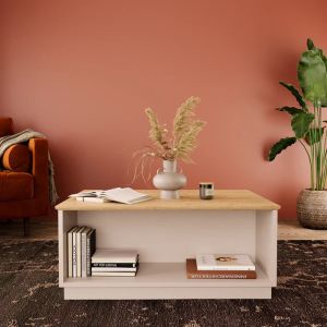Table Monik in oak-light gray shade 90x56x40cm