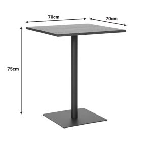 Nerobian Mdf table in Sonoma color 70x70x75cm