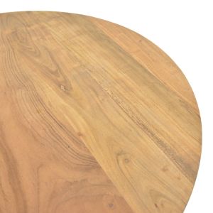 Radiane table, solid acacia wood in natural shade, D80x40cm
