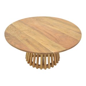Radiane table, solid acacia wood in natural shade, D80x40cm