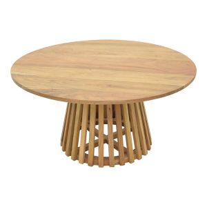 Radiane table, solid acacia wood in natural shade, D80x40cm