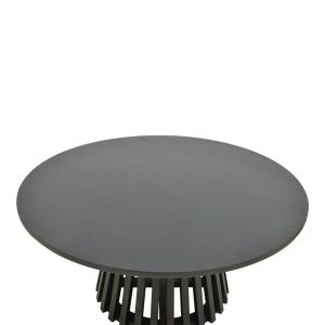 Radiane table, solid acacia wood in black shade, D80x40 cm