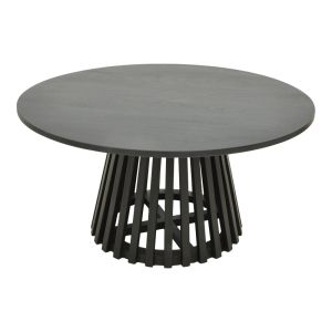 Radiane table, solid acacia wood in black shade, D80x40 cm